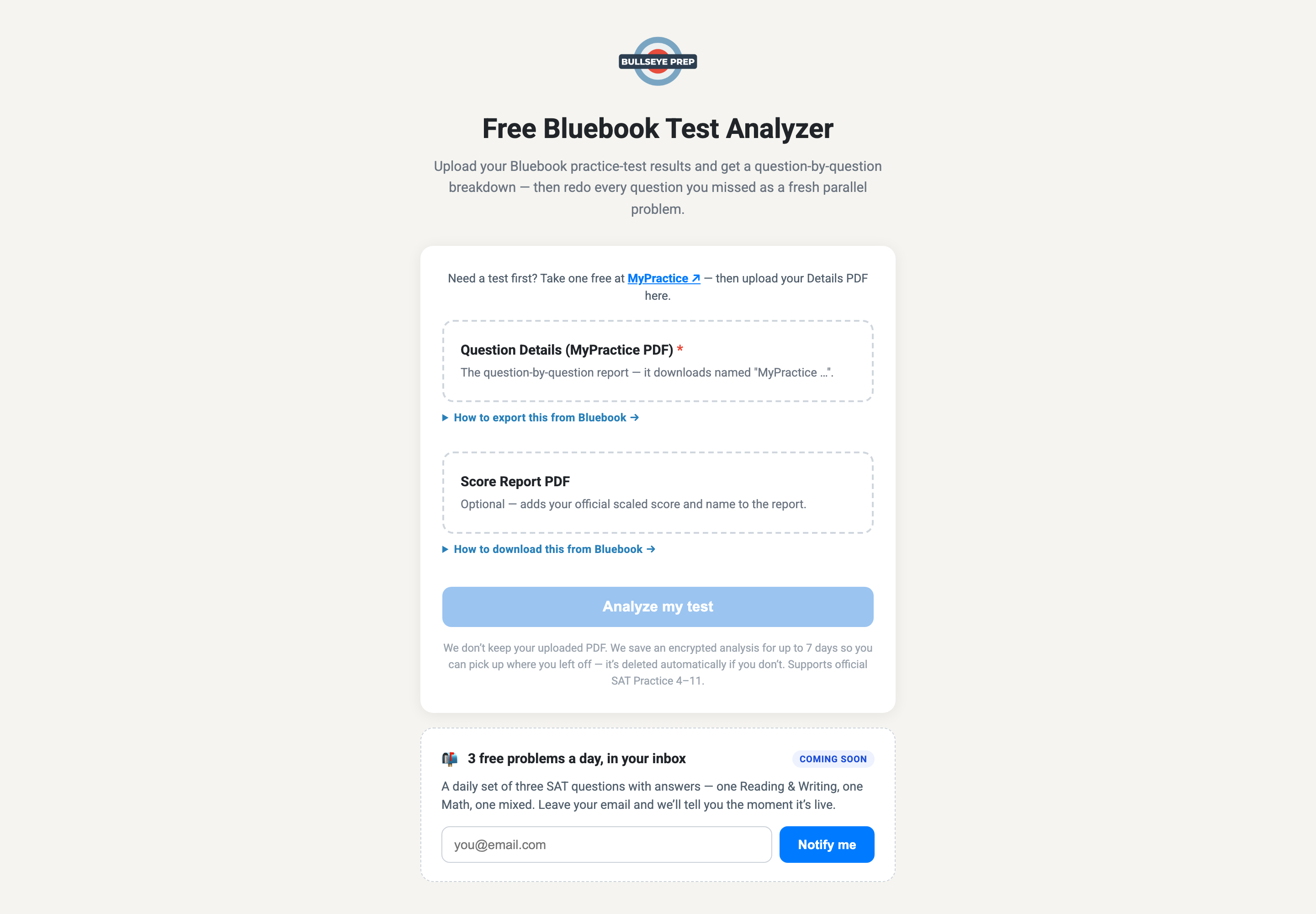 Bluebook analyzer