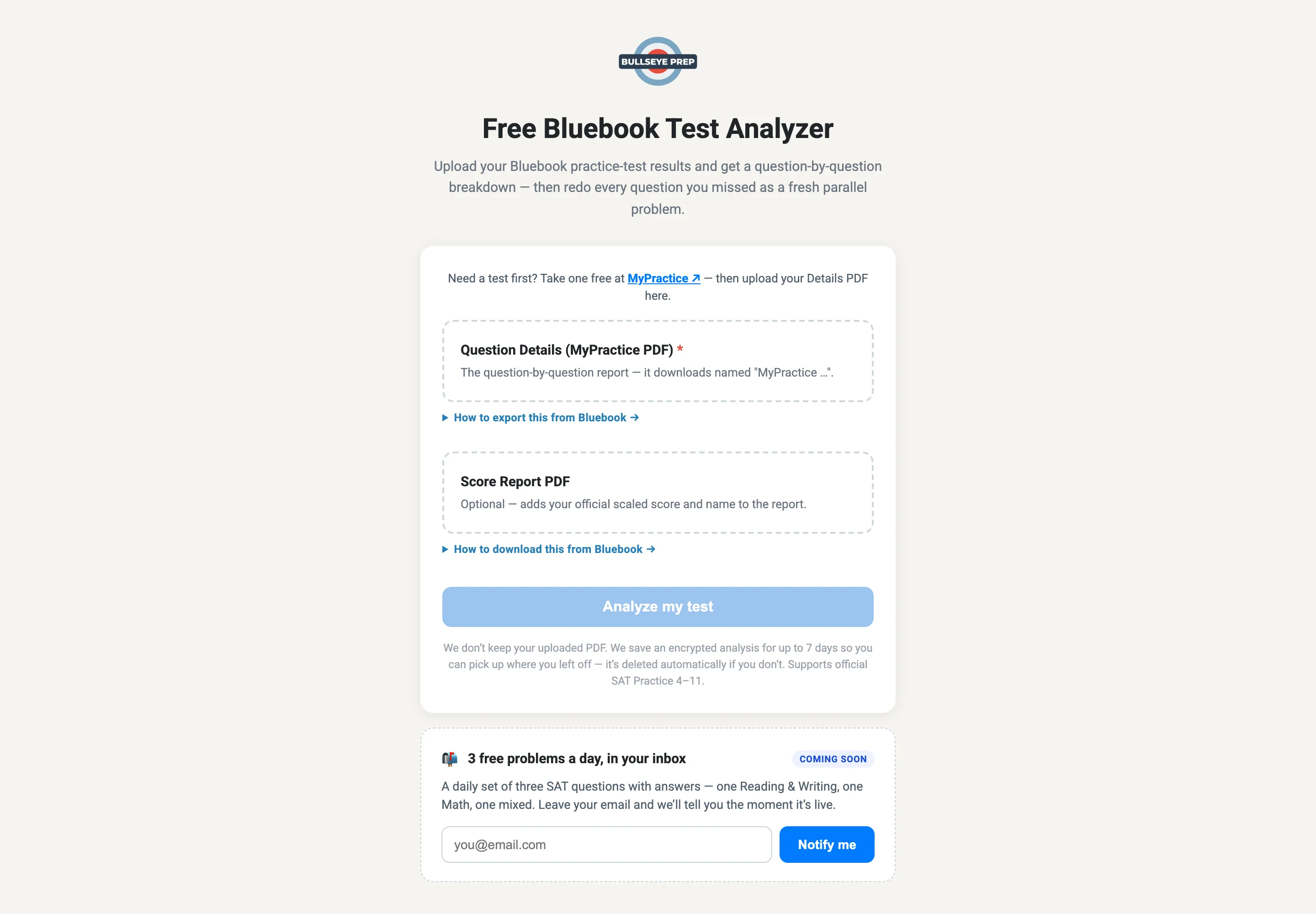 Bluebook analyzer